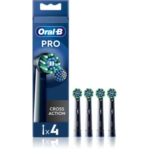 Oral B PRO Cross Action toothbrush replacement heads Black 4 pc