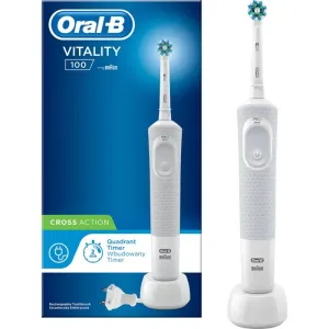 Oral B Vitality D100 Cross Action White Electric Toothbrush #239388