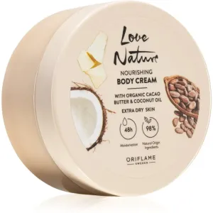 Oriflame Love Nature Cacao Butter & Coconut Oil nourishing body cream with moisturising effect 200 ml