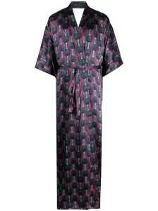 OZWALD BOATENG - Printed Silk Kimono Dress #1631021