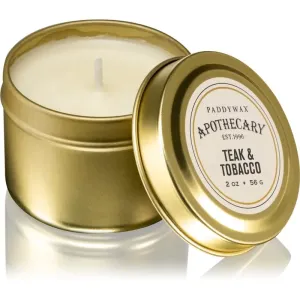 Paddywax Apothecary Teak & Tabacco scented candle in a tin 56 g