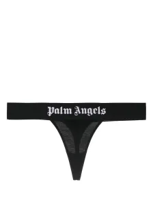 PALM ANGELS - Logo Cotton Thong Brief