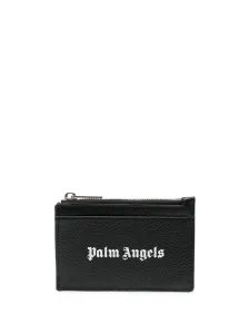 PALM ANGELS - Leather Zipped Card Case #366928