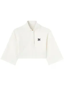 PALM ANGELS - Monogram Cropped Polo Shirt #1848084