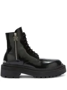 PALM ANGELS - Leather Combat Boots