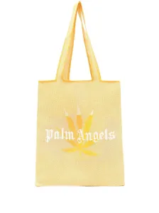 PALM ANGELS - Rafia Logo Shopping Bag #1207339