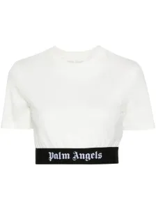 PALM ANGELS - Logo Cotton Cropped T-shirt #1825167