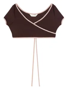 PALM ANGELS - Cap-sleeves Bikini Top #1651714