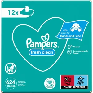 Pampers Fresh Clean wet wipes for kids for sensitive skin 12x52 pc