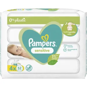 Pampers Sensitive Plastic Free wet wipes for kids for sensitive skin 4x52 pc