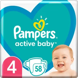 Pampers Active Baby Size 4 disposable nappies 9-14 kg 58 pc