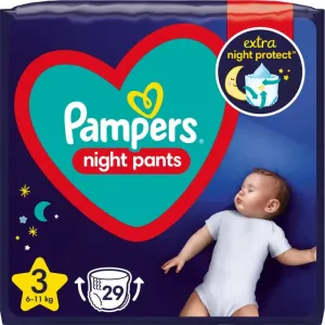 Pampers Night Pants Size 3 disposable nappy pants night 6-11 kg 29 pc