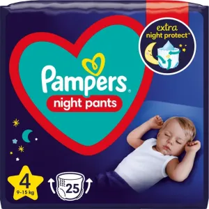 Pampers Night Pants Size 4 disposable nappy pants night 9-15 kg 25 pc
