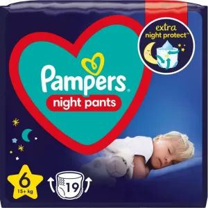 Pampers Night Pants Size 6 disposable nappy pants night 15+ kg 19 pc