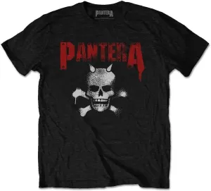Pantera T-Shirt Horned Skull Stencil Black M