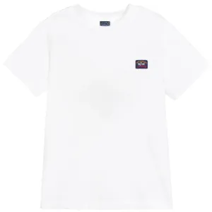 Paul & Shark Boy's Logo Patch T-shirt White 10Y