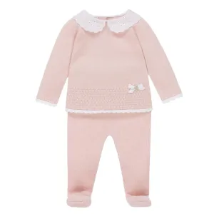 Paz Rodriguez Baby Girl 2 Piece Knitted Babygrow Pink 6M