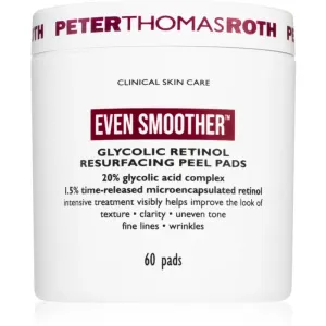 Peter Thomas Roth Even Smoother Glycolic Retinol Resurfacing Peel Pads exfoliating cotton pads night 1 caps