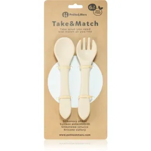 Petite&Mars Take&Match Silicone Cutlery cutlery Desert Sand 6 m+ 2 pc