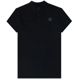 Philipp Plein Men's Logo Polo Black Extra Large #664134