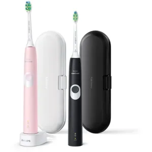 Philips Sonicare 4300 HX6800/35 sonic electric toothbrush, 2 shafts Black and Pink 1 pc