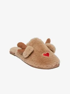 Pieces Futte Slippers Brown #1719800