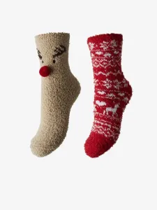 Pieces Joy Set of 2 pairs of socks Red