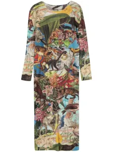PLEATS PLEASE ISSEY MIYAKE - Printed Pencil Midi Dress