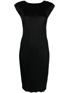 PLEATS PLEASE ISSEY MIYAKE - Pleated Pencil Short Dress #1755704