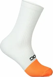 POC Flair Sock Mid Hydrogen White/Zink Orange L Cycling Socks
