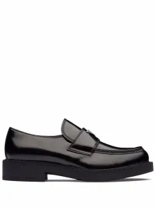 PRADA - Chocolate Brushed Leather Loafers #1790367