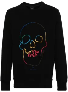 PS PAUL SMITH - Embroidered Skull Cotton Sweatshirt #1818275