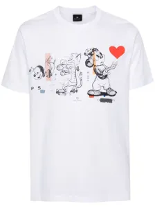 PS PAUL SMITH - Cartoon Print Cotton T-shirt #1839834