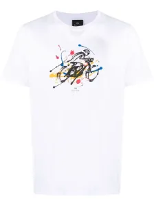 PS PAUL SMITH - Cyclist Print Cotton T-shirt #1763436