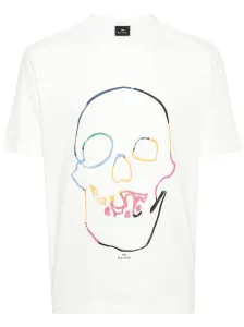 PS PAUL SMITH - Linear Skull Print Cotton T-shirt #1832410