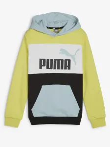 Puma ESS Block Hoodie TR Kids Sweatshirt Green #1860469