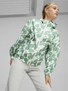 Puma Blossom Aop Windbreaker Jacket Green