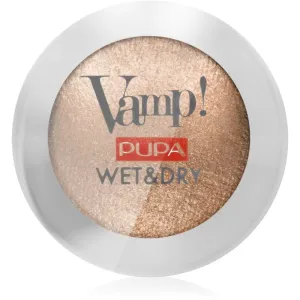 Pupa Vamp! Wet&Dry eyeshadows for wet & dry application with pearl shine shade 101 Precious Gold 1 g