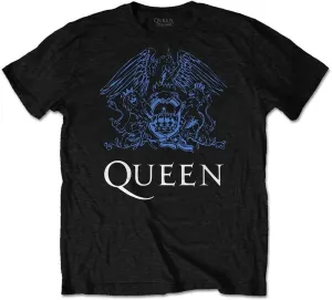 Queen T-Shirt Blue Crest Black L