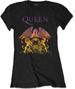 Queen T-Shirt Gradient Crest Female Black L