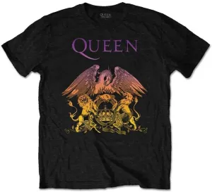 Queen T-Shirt Gradient Crest Black S