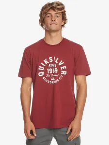 Quiksilver Circled Script Front T-shirt Red #1678460