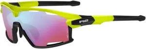 R2 Rocket Neon Yellow-Black Matt/Blue Revo Pink Cycling Glasses