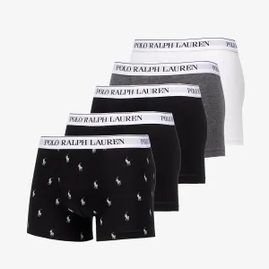 Polo Ralph Lauren Stretch Cotton Five Classic Trunks Black/ Grey/ White #726171