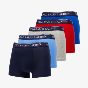 Ralph Lauren Stretch Cotton Classic Trunk 5-Pack Red/ Grey/ Royal Game/ Blue/ Navy #724392