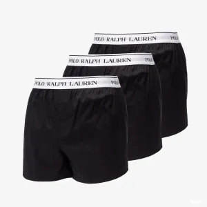 Ralph Lauren Stretch Cotton Slim Fit Trunks 3-Pack Black #1586094
