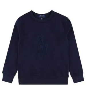 Ralph Lauren Boy's Pony Logo Sweatshirt Navy 4 Years