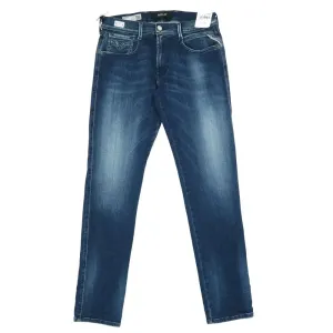 Replay Men's Hyperflex White Shades Jeans Blue 34 30