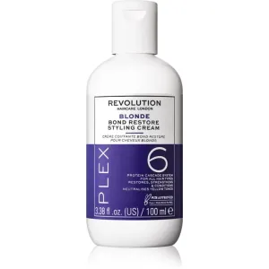 Revolution Haircare Plex Blonde No.6 Bond Restore Styling Cream restorative leave-in treatment for damaged hair 100 ml
