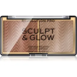 Revolution PRO Sculpt And Glow contouring and highlighting palette shade Light-Medium 8 g